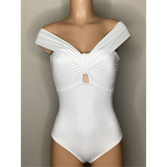 New. Tommy Bahama white swimsuit. Small. Retails $149 - Picture 9 of 13